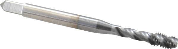 Spiral Flute Tap: #10-32, UNF, 3 Flute, Modified Bottoming, 2B Class of Fit, Powdered Metal, TICN Finish MPN:40073-01C