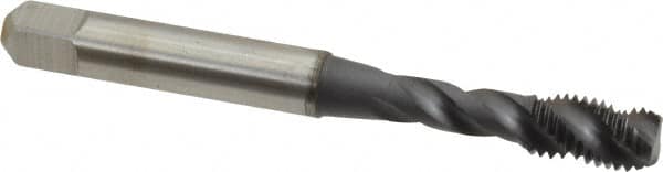 Spiral Flute Tap: 1/4-28, UNF, 3 Flute, Modified Bottoming, 3B Class of Fit, Powdered Metal, TICN Finish MPN:40093-01C