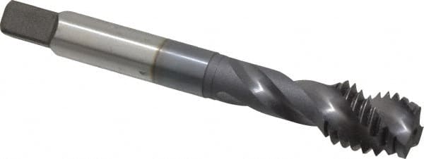 Spiral Flute Tap: 1/2-13, UNC, 3 Flute, Modified Bottoming, 3B Class of Fit, Powdered Metal, TICN Finish MPN:40163-00C