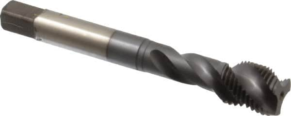 Spiral Flute Tap: 1/2-20 UNF, 3 Flutes, Modified Bottoming, 3B Class of Fit, Powdered Metal, TICN Coated MPN:40173-00C