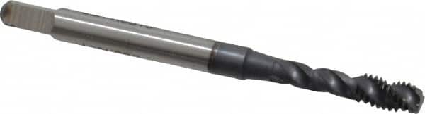 Spiral Flute Tap: M4 x 0.70, Metric Coarse, 3 Flute, Modified Bottoming, 6H Class of Fit, Powdered Metal, TICN Finish MPN:43034-01C