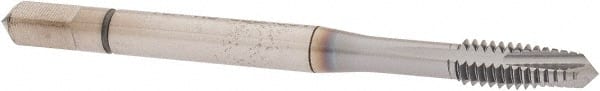 Spiral Point Tap: #8-32, UNC, 3 Flutes, Plug, 2B, Powdered Metal, TiCN Finish MPN:30053-00C