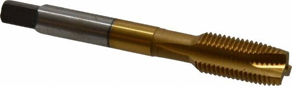 Spiral Point Tap: 7/16-20, UNF, 3 Flutes, Plug, Powdered Metal, TiN Finish MPN:30153-00T