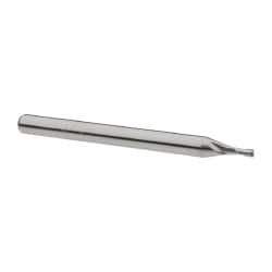 Square End Mill: 3/64'' Dia, 3/32'' LOC, 1/8'' Shank Dia, 1-1/2'' OAL, 2 Flutes, Solid Carbide MPN:12176845