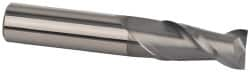 Square End Mill: 1/32'' Dia, 3/32'' LOC, 1/8'' Shank Dia, 1-1/2'' OAL, 2 Flutes, Solid Carbide MPN:12176854