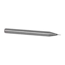 Square End Mill: 1/64'' Dia, 1/32'' LOC, 1/8'' Shank Dia, 1-1/2'' OAL, 3 Flutes, Solid Carbide MPN:12176868