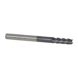 Square End Mill: 1/8'' Dia, 3/8'' LOC, 1/8'' Shank Dia, 1-1/2'' OAL, 4 Flutes, Solid Carbide MPN:12176919