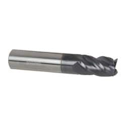 Square End Mill: 3/8'' Dia, 9/16'' LOC, 3/8'' Shank Dia, 2'' OAL, 4 Flutes, Solid Carbide MPN:12176924