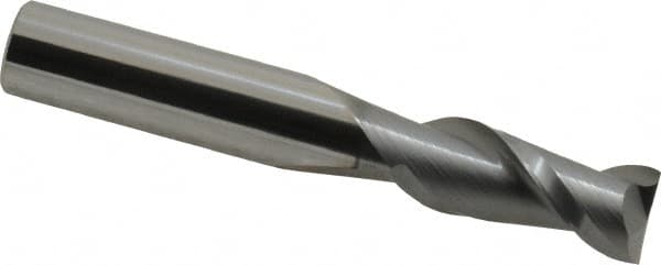 Square End Mill: 3/8'' Dia, 7/8'' LOC, 3/8'' Shank Dia, 2-1/2'' OAL, 2 Flutes, Solid Carbide MPN:12178758