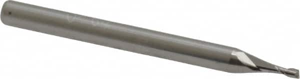 Square End Mill: 3/64'' Dia, 9/64'' LOC, 1/8'' Shank Dia, 1-1/2'' OAL, 2 Flutes, Solid Carbide MPN:12181227