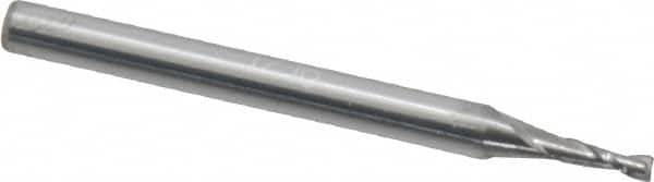 Square End Mill: 1/16'' Dia, 3/16'' LOC, 1/8'' Shank Dia, 1-1/2'' OAL, 2 Flutes, Solid Carbide MPN:12181233