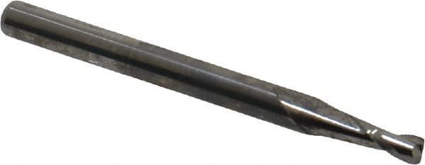 Square End Mill: 3/32'' Dia, 9/32'' LOC, 1/8'' Shank Dia, 1-1/2'' OAL, 2 Flutes, Solid Carbide MPN:12181242