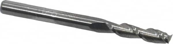 Square End Mill: 1/8'' Dia, 1/2'' LOC, 1/8'' Shank Dia, 1-1/2'' OAL, 2 Flutes, Solid Carbide MPN:12181254