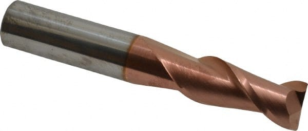 Square End Mill: 0.5512'' Dia, 1.2598'' LOC, 2 Flutes, Solid Carbide MPN:12181489