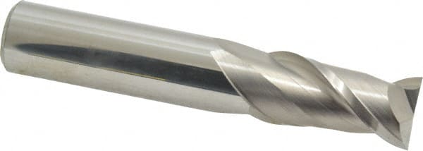 Square End Mill: 5/8'' Dia, 1-1/4'' LOC, 5/8'' Shank Dia, 3-1/2'' OAL, 2 Flutes, Solid Carbide MPN:12181494