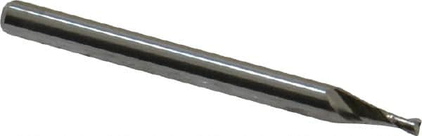 Square End Mill: 1/16'' Dia, 1/8'' LOC, 1/8'' Shank Dia, 1-1/2'' OAL, 2 Flutes, Solid Carbide MPN:12181572