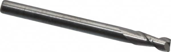 Square End Mill: 1/8'' Dia, 1/4'' LOC, 1/8'' Shank Dia, 1-1/2'' OAL, 2 Flutes, Solid Carbide MPN:12181587