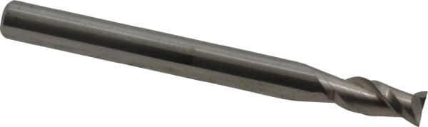 Square End Mill: 11/64'' Dia, 3/8'' LOC, 3/16'' Shank Dia, 2'' OAL, 2 Flutes, Solid Carbide MPN:12181602