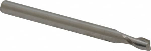 Square End Mill: 7/64'' Dia, 3/16'' LOC, 1/8'' Shank Dia, 1-1/2'' OAL, 2 Flutes, Solid Carbide MPN:12181611