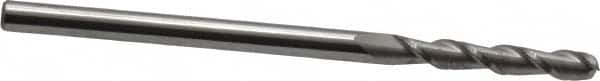 Square End Mill: 1/8'' Dia, 3/4'' LOC, 1/8'' Shank Dia, 2-1/4'' OAL, 2 Flutes, Solid Carbide MPN:12181713