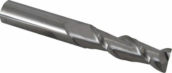 Square End Mill: 5/8'' Dia, 2-1/8'' LOC, 5/8'' Shank Dia, 4-5/8'' OAL, 2 Flutes, Solid Carbide MPN:12181734