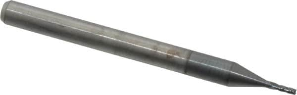 Square End Mill: 1/32'' Dia, 3/32'' LOC, 1/8'' Shank Dia, 1-1/2'' OAL, 4 Flutes, Solid Carbide MPN:12182321