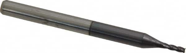 Square End Mill: 3/64'' Dia, 9/64'' LOC, 1/8'' Shank Dia, 1-1/2'' OAL, 4 Flutes, Solid Carbide MPN:12182327