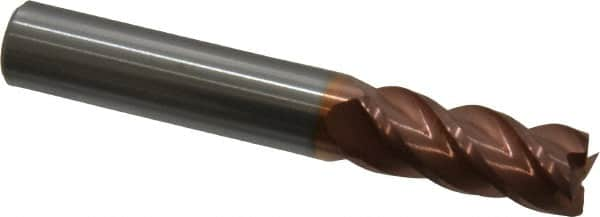 Square End Mill: 3/8'' Dia, 7/8'' LOC, 3/8'' Shank Dia, 2-1/2'' OAL, 4 Flutes, Solid Carbide MPN:12182538