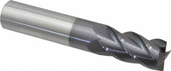 Square End Mill: 5/8'' Dia, 1-1/4'' LOC, 5/8'' Shank Dia, 3-1/2'' OAL, 4 Flutes, Solid Carbide MPN:12182637