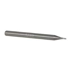 Square End Mill: 1/32'' Dia, 1/16'' LOC, 1/8'' Shank Dia, 1-1/2'' OAL, 4 Flutes, Solid Carbide MPN:12182691