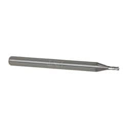 Square End Mill: 3/64'' Dia, 3/32'' LOC, 1/8'' Shank Dia, 1-1/2'' OAL, 4 Flutes, Solid Carbide MPN:12182697