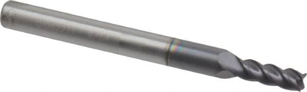 Square End Mill: 9/64'' Dia, 3/8'' LOC, 3/16'' Shank Dia, 2'' OAL, 4 Flutes, Solid Carbide MPN:12182741