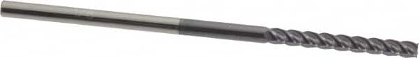 Square End Mill: 1/8'' Dia, 1'' LOC, 1/8'' Shank Dia, 3'' OAL, 4 Flutes, Solid Carbide MPN:12183198