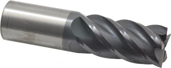 Square End Mill: 1'' Dia, 2'' LOC, 1'' Shank Dia, 4'' OAL, 5 Flutes, Solid Carbide MPN:12183772