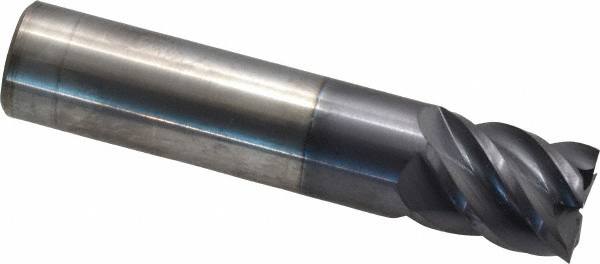 Square End Mill: 5/8'' Dia, 3/4'' LOC, 5/8'' Shank Dia, 3'' OAL, 5 Flutes, Solid Carbide MPN:12183830