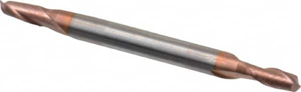 Square End Mill: 3/32'' Dia, 3/16'' LOC, 1/8'' Shank Dia, 1-1/2'' OAL, 2 Flutes, Solid Carbide MPN:12185066