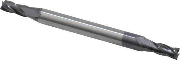 Square End Mill: 3/32'' Dia, 3/16'' LOC, 1/8'' Shank Dia, 1-1/2'' OAL, 4 Flutes, Solid Carbide MPN:12185169