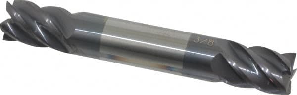 Square End Mill: 3/8'' Dia, 1/2'' LOC, 3/8'' Shank Dia, 2-1/2'' OAL, 5 Flutes, Solid Carbide MPN:12185263