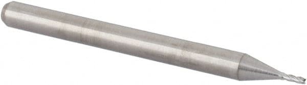 Square End Mill: 0.036'' Dia, 0.108'' LOC, 1/8'' Shank Dia, 1-1/2'' OAL, 4 Flutes, Solid Carbide MPN:12276813