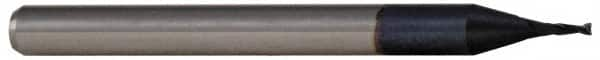 Square End Mill: 0.025'' Dia, 0.075'' LOC, 1/8'' Shank Dia, 1-1/2'' OAL, 2 Flutes, Solid Carbide MPN:14797097