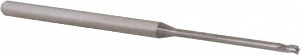 Square End Mill: 1/16'' Dia, 0.093'' LOC, 1/8'' Shank Dia, 2-1/2'' OAL, 3 Flutes, Solid Carbide MPN:14797240