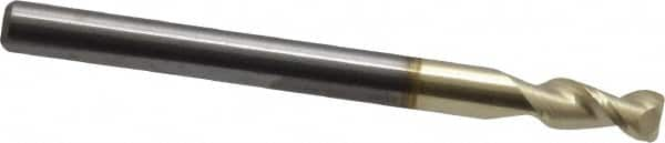 Square End Mill: 1/8'' Dia, 1/4'' LOC, 1/8'' Shank Dia, 1-1/2'' OAL, 2 Flutes, Solid Carbide MPN:25012504C5