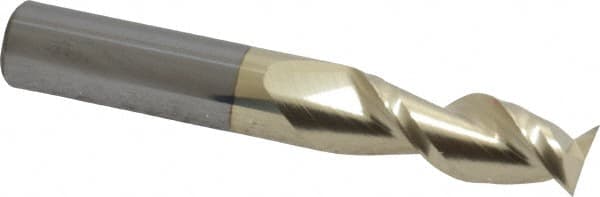 Square End Mill: 3/8'' Dia, 1'' LOC, 3/8'' Shank Dia, 2-1/2'' OAL, 2 Flutes, Solid Carbide MPN:25037516C5