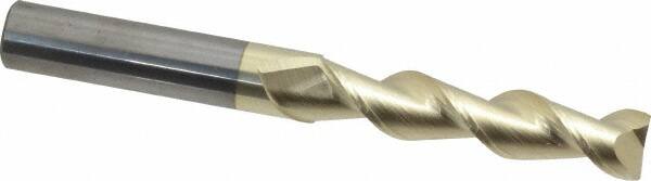 Square End Mill: 7/16'' Dia, 2'' LOC, 7/16'' Shank Dia, 4'' OAL, 2 Flutes, Solid Carbide MPN:25043732C5