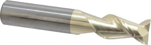 Square End Mill: 1/2'' Dia, 1'' LOC, 1/2'' Shank Dia, 3'' OAL, 2 Flutes, Solid Carbide MPN:313300