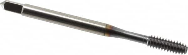 Thread Forming Tap: #6-32 UNC, Bottoming, Powdered Metal High Speed Steel, TiCN Coated MPN:11285-01C