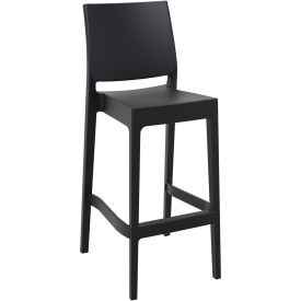 Siesta Maya Resin Bar Stool Black - Pkg Qty 2 ISP099-BLA