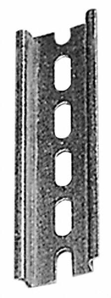 DIN Rail, Overall Width (mm): 35 , Overall Length (Meters): 1 , Material Thickness (mm): 1 , Overall Height (mm): 7-1/2 , Mounting Hole Spacing (mm): 25  MPN:117537