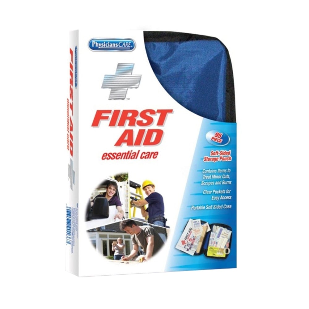 PhysiciansCare Soft-Sided First Aid Kit, Blue, 95 Pieces (Min Order Qty 4) MPN:90166