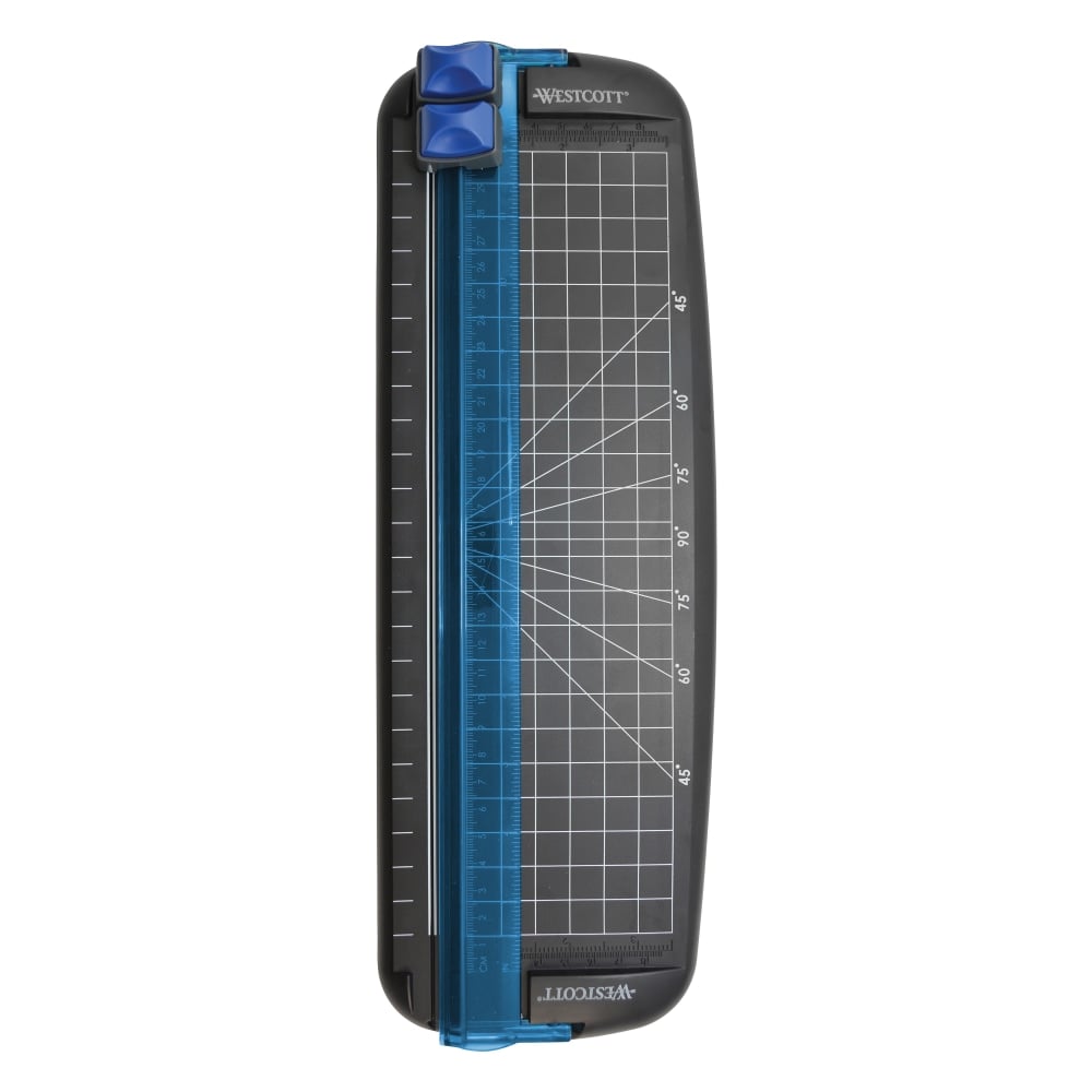 Westcott Multi-Purpose Personal Trimmer, 12in x 4 3/4in, Black/Blue (Min Order Qty 7) MPN:15804